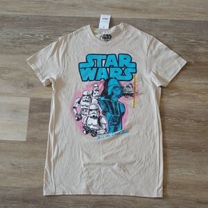 NWT Star Wars Mad Engine Men's Graphic T-Shirt Tan Size S